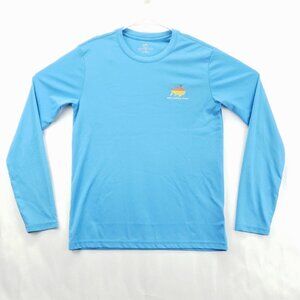 Southern Tide Shirt Womens XL 16 Aqua Blue 100% Crew Neck Pullover
